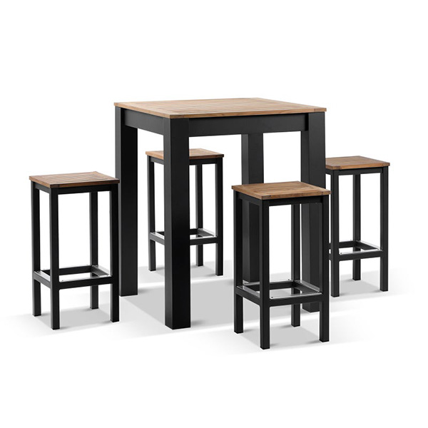 modern-4-seater-square-teak-top-aluminium-frame-bar-set