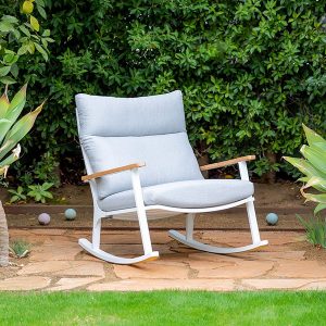 white-aluminium-outoor-rocking-chair