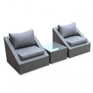 rattan balcony set grey outdoor furniture set